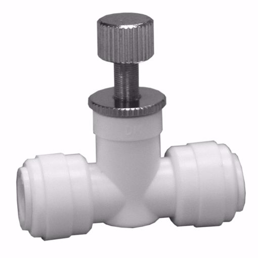 Picture of 3/8" Tube OD Plastic Push On Straight Needle Valve