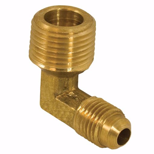 Picture of 3/8" x 3/8" Brass Flare x MIP 90° Elbow