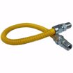 Picture of 5/8" OD (1/2" ID) X 30" Long, 3/4" Male Pipe Thread X 1/2" Male Pipe Thread, Yellow Coated Corrugated Stainless Steel Gas Connector