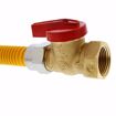 Picture of 5/8" OD (1/2" ID) Gas Connector Assembly, Yellow Coated, 1/2" MIP x 1/2" FIP Ball Valve x 12"