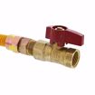 Picture of 1/2” OD (3/8” ID) Gas Connector Assembly, Yellow Coated, 1/2” MIP x 1/2” FIP Ball Valve x 36”