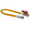 Picture of 1/2" OD (3/8" ID) Gas Connector Assembly, Yellow Coated, 1/2" MIP x 1/2" FIP Ball Valve x 72"