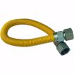 Picture of 1" OD (3/4" ID) X 24" Long, 3/4" Female Pipe Thread X 3/4" Female Pipe Thread, Yellow Coated Corrugated Stainless Steel Gas Connector