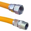 Picture of 1" OD (3/4" ID) X 60" Long, 3/4" Male Pipe Thread X 3/4" Female Pipe Thread, Yellow Coated Corrugated Stainless Steel Gas Connector