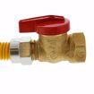 Picture of 5/8" OD (1/2" ID) Gas Connector Assembly, Yellow Coated, 3/4" MIP x 3/4" FIP Ball Valve x 18"