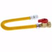 Picture of 5/8" OD (1/2" ID) Gas Connector Assembly, Yellow Coated, 1/2" MIP x 1/2" FIP Ball Valve x 18"