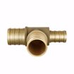 Picture of 3/4" x 1/2" x 3/4" F1807 Brass PEX Reducing Tee, Bag of 25