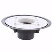 Picture of 3" Heavy Duty PVC Drain Base with 3-1/2" Plastic Spud and 6" Nickel Bronze Strainer with Ring