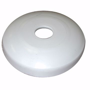 Picture of 1/2" IPS White Plastic Escutcheon, Shallow Flange, Box of 50