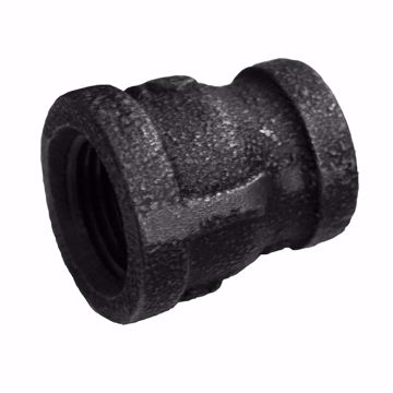 Picture of 2" x 1-1/2" Black Iron Reducing Coupling, Banded