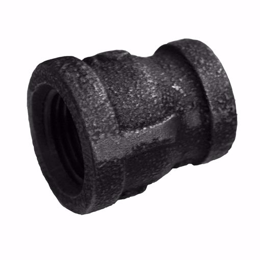 Picture of 2" x 1/2" Black Iron Reducing Coupling, Banded