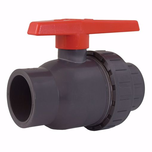 Picture of 1-1/2" Slip PVC Single Union Swimming Pool Ball Valve