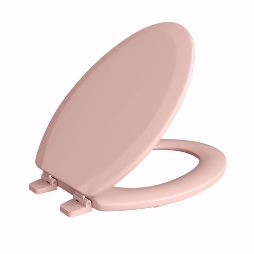 Picture of Venetian Pink Deluxe Molded Wood Toilet Seat, Closed Front with Cover, Elongated