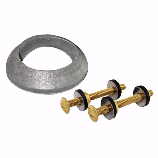 Picture of 5/16" x 3" Tank to Bowl Bolt Set with Gasket, Brass Bolt and Hex Nut, 25 Pairs, Bagged