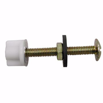 Picture of 5/16" x 3" Tank to Bowl Set with Brass Plated Bolt and Poly Wingnut, 50 Pairs, Bagged