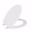 Picture of White Deluxe Plastic Toilet Seat, Closed Front with Cover, Round