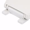 Picture of Slow-Close Standard Plastic Seat, White, Round Closed Front with Cover