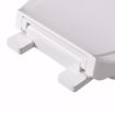 Picture of White Plastic Toilet Seat, Closed Front with Cover, Slow-Close Hinges, Elongated