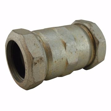 Picture of 2-1/2" Galvanized Malleable Iron Compression Coupling, Long Pattern