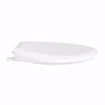 Picture of White Premium Fire Retardant Plastic Toilet Seat, Closed Front with Cover, Elongated