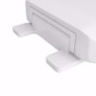 Picture of White Premium Fire Retardant Plastic Toilet Seat, Closed Front with Cover, Elongated