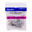 Picture of 1/2" x 3/8" OD COMP PlumBite® Push On Supply Stop, Angle, Bag of 1