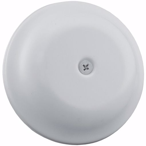 Picture of 7-1/4" White High Impact Plastic Cleanout Cover Plate, Bell Design