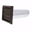 Picture of 4" Louvered Dryer Vent Hood, Brown Hood