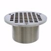 Picture of 2" x 3" LevelBest® Complete Heavy Duty Slab Drain System with 3" Metal Spud and 5" Nickel Bronze Strainer