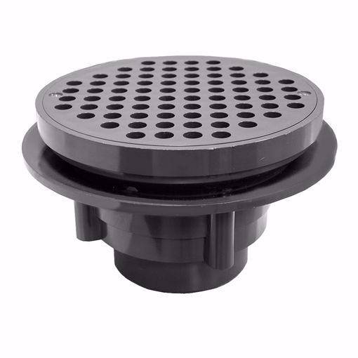 Picture of 3" x 4" Heavy Duty Traffic PVC Floor Drain with 8-1/2" Pan