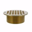 Picture of 2" Heavy Duty PVC Drain Base with 3-1/2" Metal Spud and 5" Polished Brass Strainer