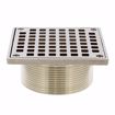 Picture of 4" Heavy Duty PVC Drain Base with 3-1/2" Metal Spud and 5" Nickel Bronze Strainer