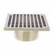 Picture of 3" Heavy Duty PVC Drain Base with 3-1/2" Metal Spud and 6" Nickel Bronze Strainer