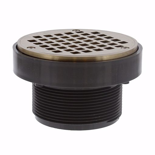 Picture of 3-1/2" LevelBest® Adapter with 3" Metal Spud and 5" Nickel Bronze Strainer