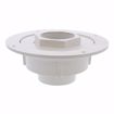 Picture of 2" PVC Shower Drain with 2" Plastic Spud and 4" Round Stainless Steel Strainer