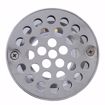 Picture of 2" PVC Shower Drain with 2" Brass Spud and 4" Round Stainless Steel Strainer