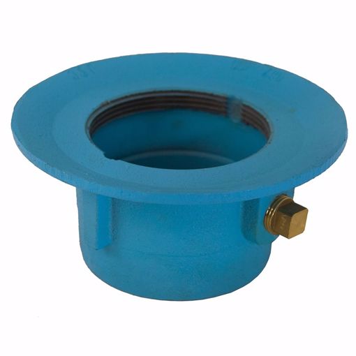 Picture of 4" Code Blue No Hub Slab Drain Body with 7" Pan and 3-1/2" Spud Size - 3-3/8" Height