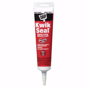 Picture of 5.5 oz. DAP® KWIK SEAL® Kitchen and Bath Adhesive Caulk, White, Carton of 12