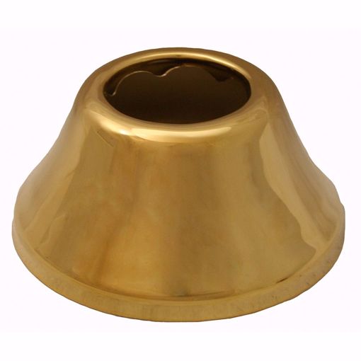 Picture of Polished Brass Escutcheon 1-1/4" Tubular Bell Pattern 3" OD