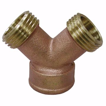 Picture of 3/4" x 3/4" Brass Garden Hose Wye