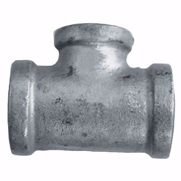 Picture of 1" x 3/4" x 1" Galvanized Iron Reducing Tee, Banded