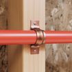 Picture of 2" CTS Pipe Strap, Two-Hole, Copper Clad, Carton of 100