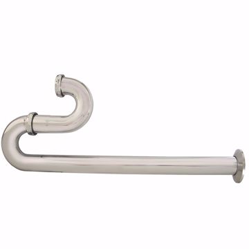 Picture of 1-1/4" Chrome Plated Brass S-Trap with Shallow Escutcheon Less Cleanout 22 Gauge