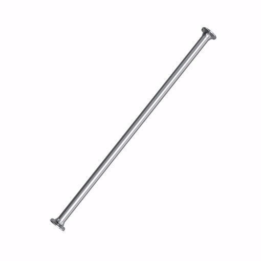 Picture of 5' Aluminum Shower Rod with Steel Flanges, Carton of 50