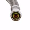 Picture of 3/8" Compression x 3/8" Compression x 72” Braided Stainless Steel Dishwasher Connector with 3/8” MIP 90° Elbow