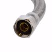 Picture of 1/2" Compression x 3/8" Compression x 48” Braided Stainless Steel Dishwasher Connector with 3/8” MIP 90° Elbow