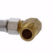 Picture of 1/2" Compression x 3/8" Compression x 48” Braided Stainless Steel Dishwasher Connector with 3/8” MIP 90° Elbow