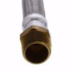 Picture of 3/4" FIP x 3/4" MIP x 18" Braided Stainless Steel Water Heater Connector