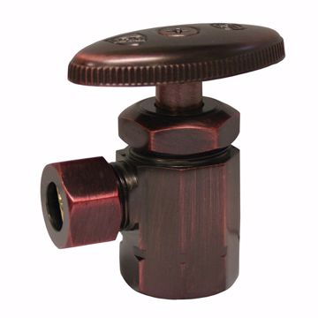 Picture of 1/2" FIP x 3/8" OD Comp Multi-Turn Angle Supply Stop Valve, Old World Bronze