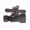 Picture of 1/2" FIP x 3/8" OD Comp Quarter-Turn Straight Supply Stop Valve with Cross Handle, Oil Rubbed Bronze